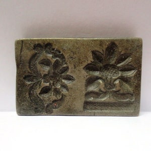 Indian Brass Metal Jewelry Making Tool Mold Stamp Multiple Floral Design