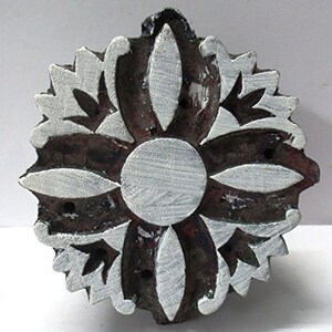 Round Hand Carved Wooden Printing Blocks Wooden Printing Stamps Textile Stamps wood printing blocks Indian wood design clay stamping tool