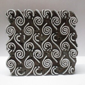 Indian Hand Carved Wooden Printing Block Wooden Printing Stamp Textile wood printing Stamp wood printing block SWIRL DESIGN PATTERN