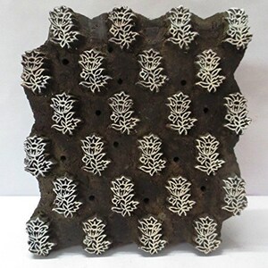 indian wooden  stamps hand carved textile printing on fabric / stamp tool carving design print pattern new year gift clay art 51