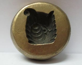 Vintage Indian Brass Metal Jewelry Making Mold Stamping Imprint Smiting Tool