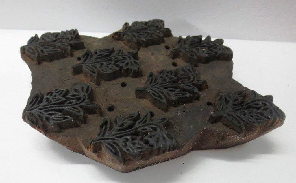 Indian Hand Carved Wood Printing Blocks Wooden Printing Stamps Textile