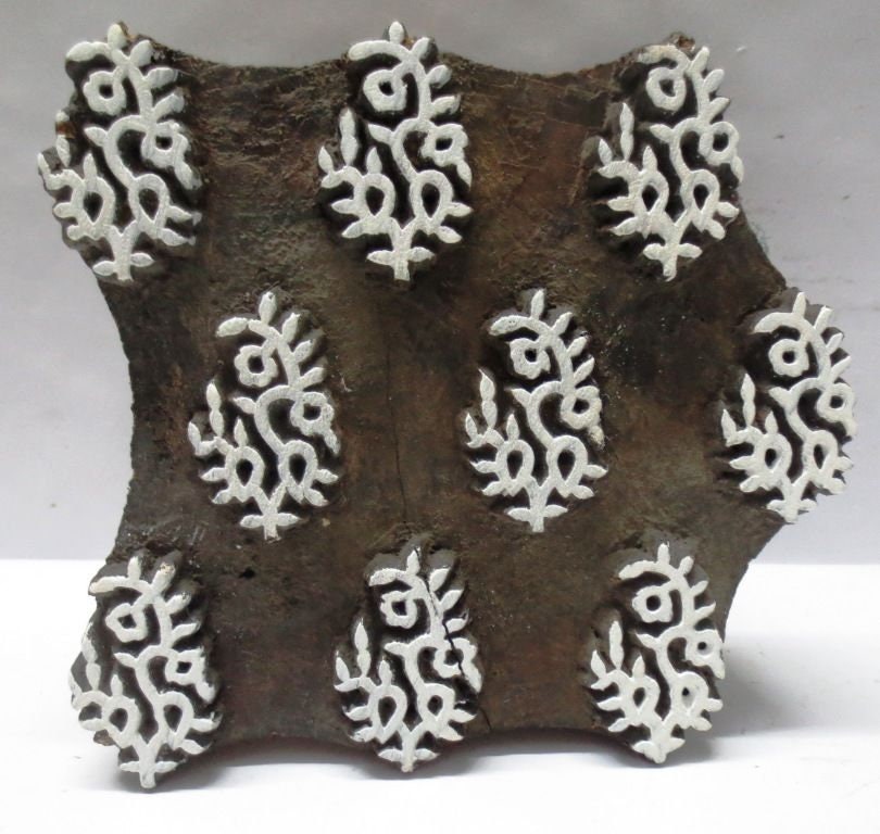 Indian Wooden Block Design Hand Carved Block Print Wood Stamps Etsy
