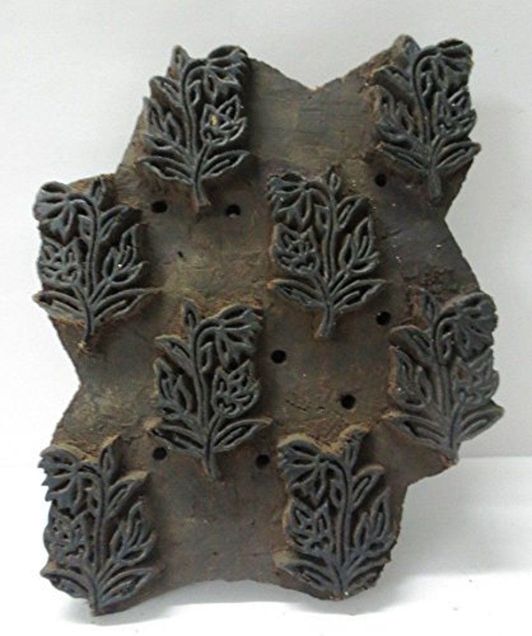 Indian Hand Carved Wood Printing Blocks Wooden Printing Stamps Textile