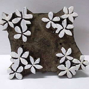 Vintage wooden block stamps hand carved textile printing on fabric / stamp tool carving design print pattern unique art Floral