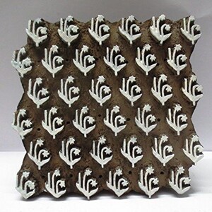 wooden block stamps hand carved textile printing on fabric / stamp tool carving design print pattern 11