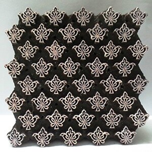 Indian wooden stamps hand carved textile printing on fabric / stamp tool carving design print pattern Mughal Fine Buti print