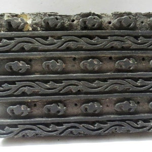 India Wood Block Ink Stamp Hand Carved Design Wood Block Ink Stamp