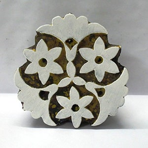 indian wooden blocks block hand carved textile printing on fabric / stamp vintage tool carving design print pattern Bold carving floral