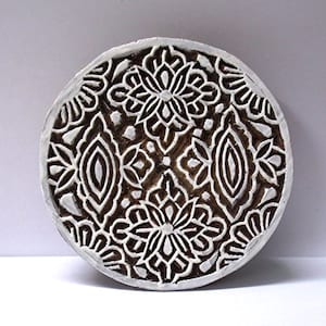 indian wooden  stamps hand carved textile printing on fabric / stamp tool carving design print pattern new year gift clay art 64