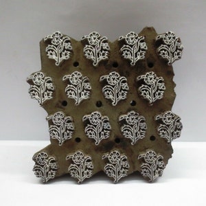 Vintage Mughal Design Hand Carved Wooden Printing Blocks Wooden Printing Stamps Textile wood printing Stamp block FURNITURE DECOR FLOWER
