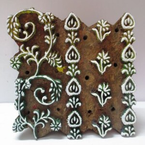indian wooden  stamps hand carved textile printing on fabric / stamp tool carving design print pattern STAMP VINTAGE PRINT