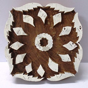 Hand Carved Indian Block Printing Stamp Textile Printing Wooden Stamp for Printing Textile / Paper Printing Stamp deep grooves