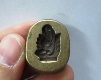 India Vintage Bronze Jewelry Dye Mold / Mould hand engraved impression tool Traditional Ethnic art