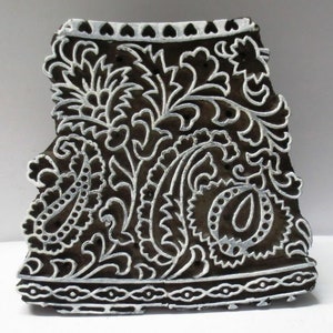 Indian Hand Carved Wooden Printing Blocks Wooden Printing Stamps Textile wood printing Stamps wood printing blocks  STAMP FLORAL PAISLEY