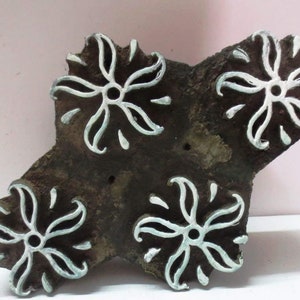 Hand Carved Wooden Printing Blocks Wooden Printing Stamps Textile Stamps wood printing blocks Indian wood floral design blocks unique