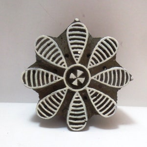 Wooden Stamp Block Indian Design Vintage Craft Wooden block Hand curved Traditional Design.