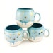 24k Gold Ice Blue Ceramic Mugs, Handmade Pottery Moon Cup, Christmas Gift Idea, Porcelain Drinkware Mug Set, Tableware Pottery Kitchen Decor 