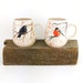 24k Gold Ceramic Christmas Birds Mugs, Holiday Gift Idea, Wheel Thrown Pottery Cup, Handmade Stoneware Ceramics, Christmas Eve Table Setting 