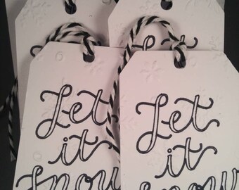 Let It Snow Gift Tags / Snowflakes / Blue / 6 CT Gift Tags