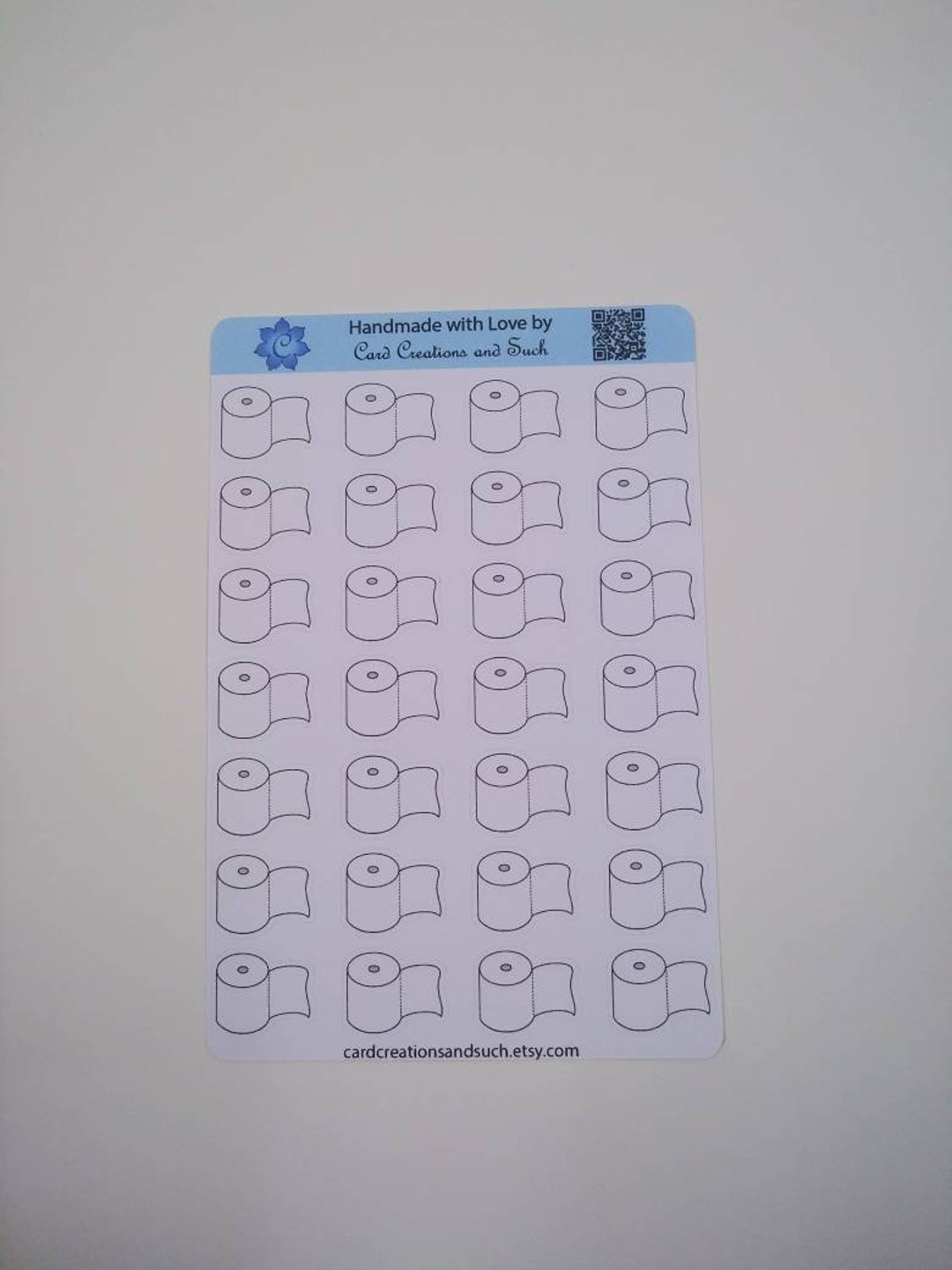 Toilet Paper Sticker Sheet, Envelope Seals, Stocking Stuffers, Gift For
