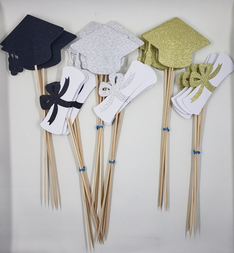 Graduation Centerpiece Sticks, Party Pack, Matching Party Décor, Banner