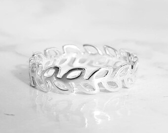 Sterling Silver Ring | Leaf Ring | Silver Ring | Silver Leaf