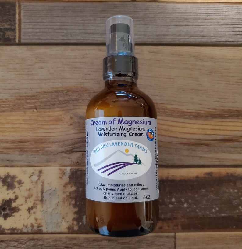 Magnesium Cream Lavender Muscle Pain Relief Natural Etsy