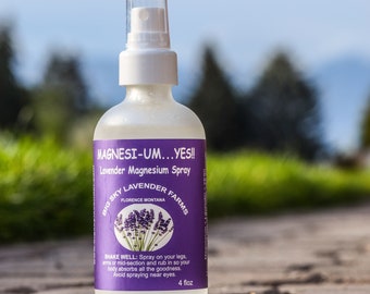 Magnesium Spray - Lavender - Sore Muscles - Leg Cramps - Restless Leg - Growing Pains - Stress Relief - Sleep