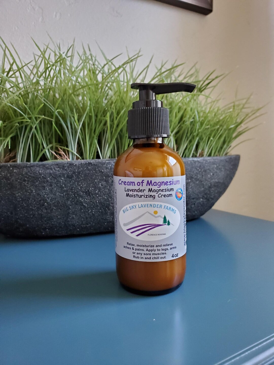 Magnesium Cream Lavender Moisturizing Sore Muscles Leg Cramps Restless Leg Growing Pains Sleep