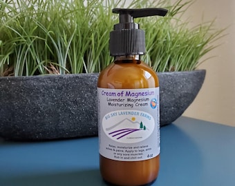 Magnesium Cream - Lavender - Moisturizing - Sore Muscles - Leg Cramps - Restless Leg - Growing Pains - Sleep