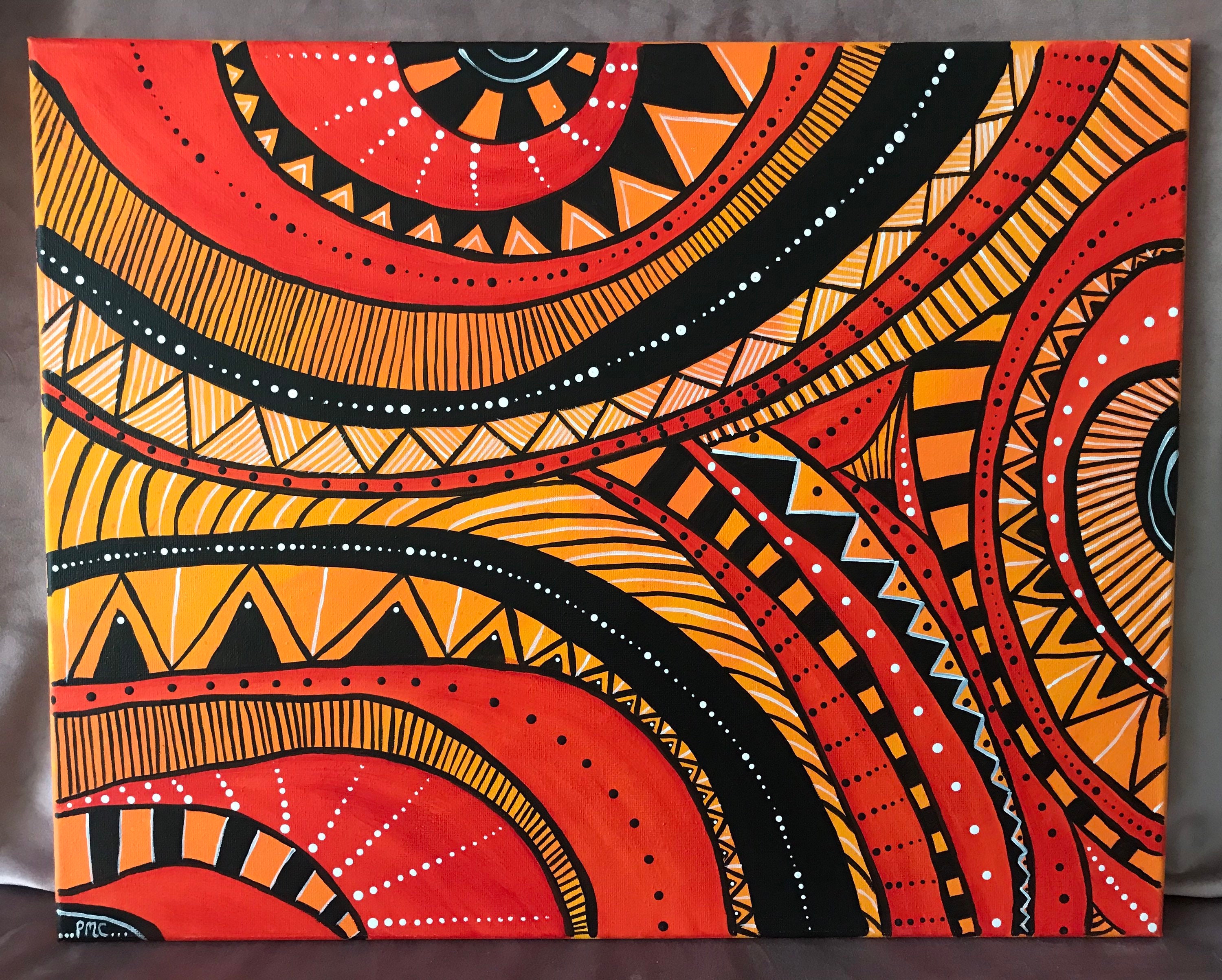 Original Acrylic Painting Doodle Art | Etsy