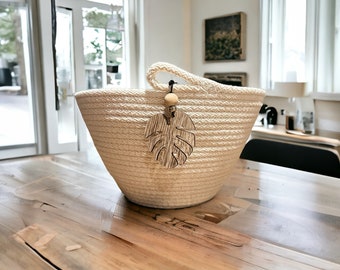 Basket, 100% Cotton Sash Cord, Made in Australia, Home Decor, Gift, Unique Gift, Storage Basket, Decorative Storage, Hand Made