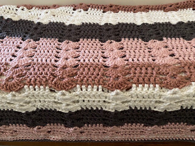 SHELL STITCH BLANKET / Throw Rug Crochet Pattern Digital Download ...