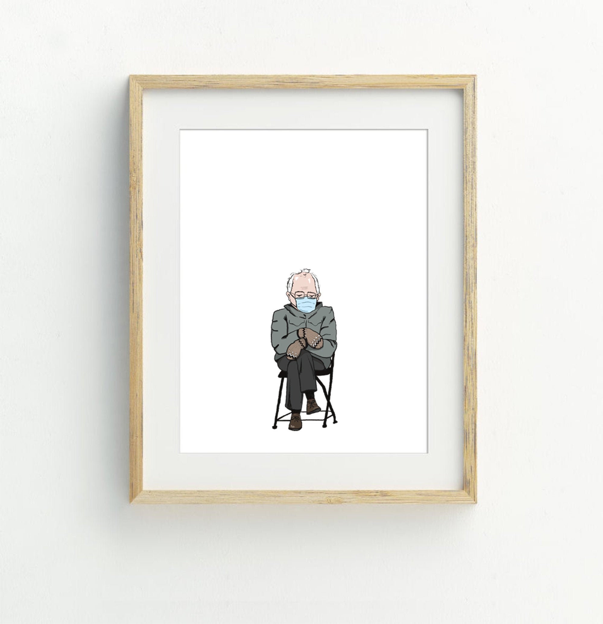 Inauguration Bernie / Bernie Sanders Art/ 2021 / Handmade