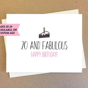 Cartão de aniversário de 21 anos para um amigo na casa dos vinte anos. Presente de aniversário personalizado. Cartão feito à mão.