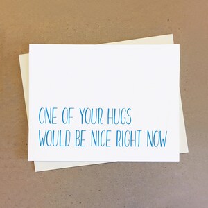Missing you couple card. One of your hugs would be nice right now.