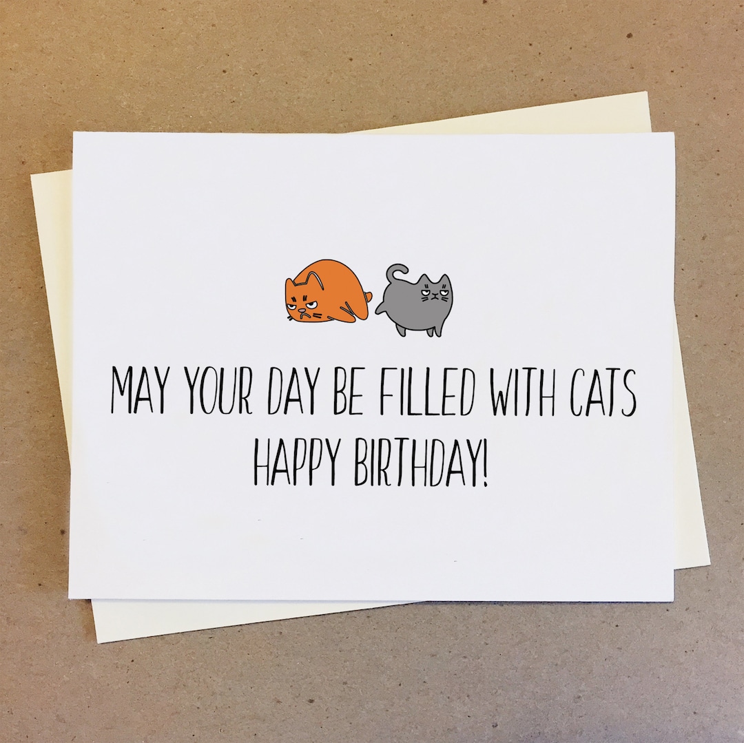 Cat Card | Funny Birthday Card for Cat Mom | Personalizable Card ...