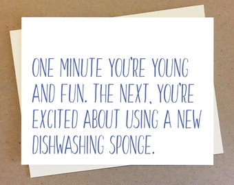 Young and Fun Birthday Card | Funny Birthday Card for Sister Brother Friend | 30th Birthday | 50th Birthday Gift