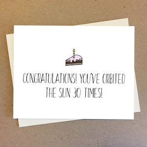 Carte d'anniversaire pour meilleur ami cadeau pour soeur. Cadeau pour mari. Année personnalisable de carte d'anniversaire sale trente.