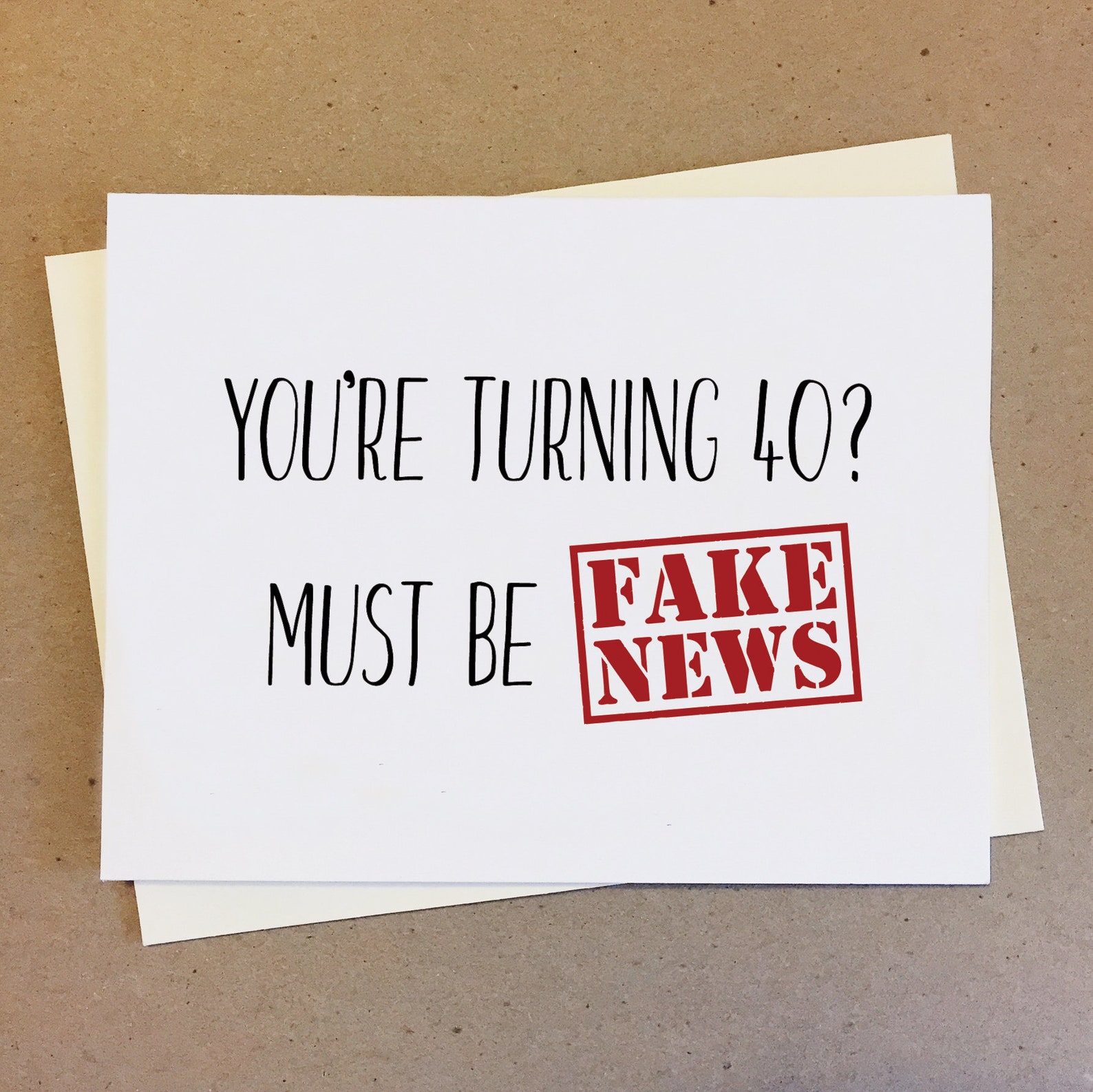 Fake News Card. Birthday Card. Personalise Card. Blank Inside. | Etsy