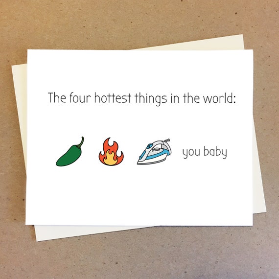 Funny Couple Card. the Four Hottest Things in the World. Card - Etsy Canada Funny Couple Card. the Four Hottest Things in the World. Card - Etsy Canada