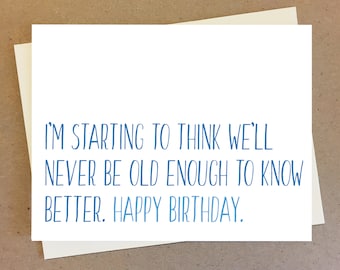 Funny birthday card for sister brother friend. Birthday Wishes for Friend Personalized Card Blank Inside