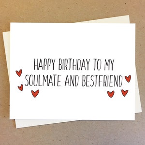 Carte d'anniversaire pour meilleur ami Carte d'anniversaire pour Soulmate Bday Cadeau Carte faite à la main pour lui Carte pour sa carte longue distance