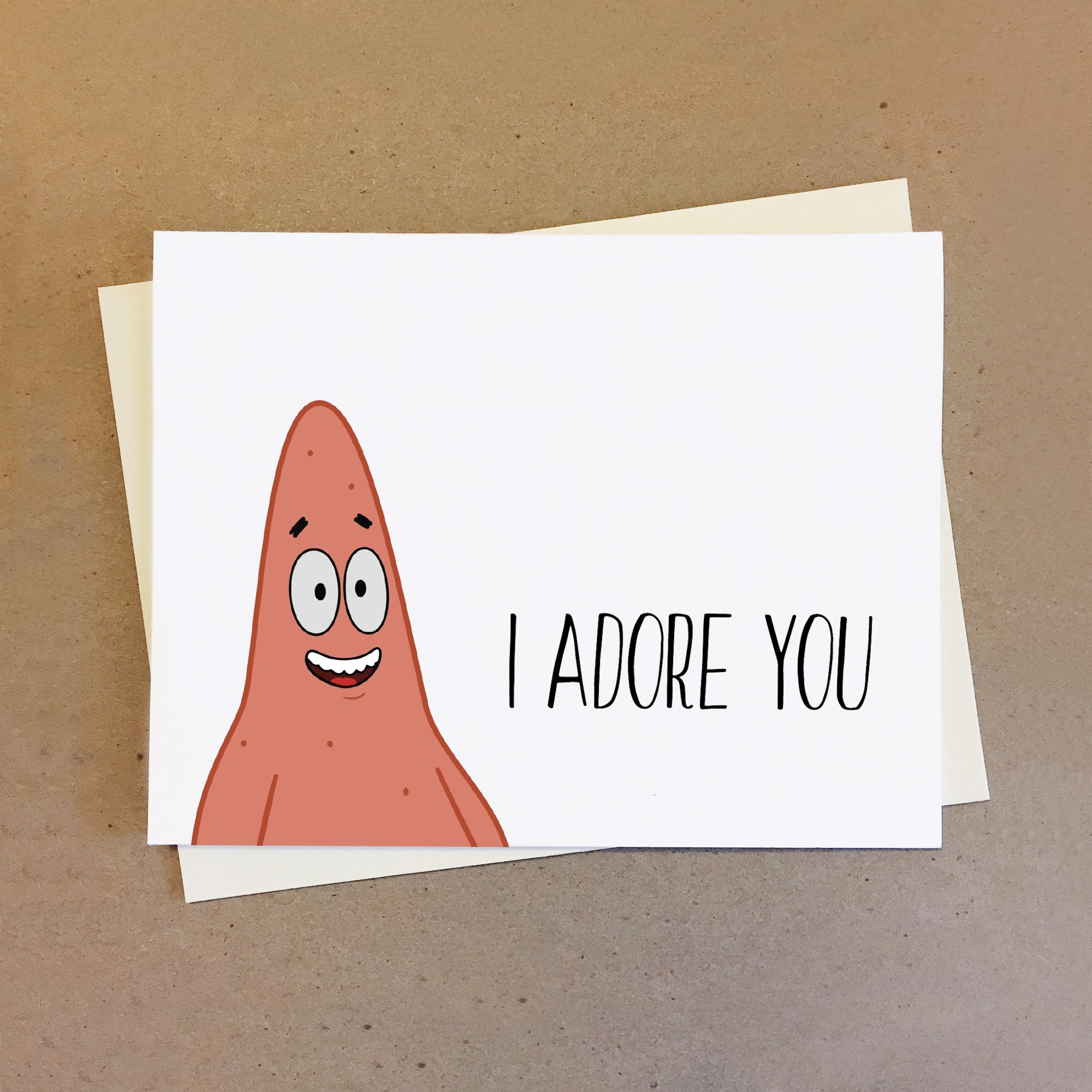 Patrick Star I Love You, Hilarious Birthday Card, Best Friend Card,  Anniversary Card for Boyfriend Girlfriend Wife Husband - Etsy Sweden, image size:2000x2000