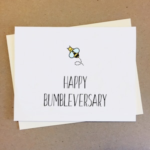 Joyeux Bumbleversaire. Carte de couple. Carte d'anniversaire. Carte de petit ami. Carte de petite amie. Carte d'épouse. Carte mari. Carte d'application de rencontre.