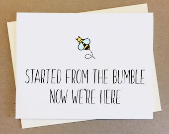 Funny Bumble Card. Couple Card. Anniversary Card. Boyfriend Card. Girlfriend Card. Wife Card. Husband Card. Dating App Card.
