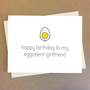 Carte d'anniversaire pour petite amie, carte drôle et mignonne pour partenaire, excellent cadeau d'anniversaire de petite amie, carte de petit ami