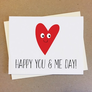 Happy you and me day anniversary card, Sweet card for couples, Wedding anniversary, Boyfriend Girlfriend Wife Husband, Anniversary gift.