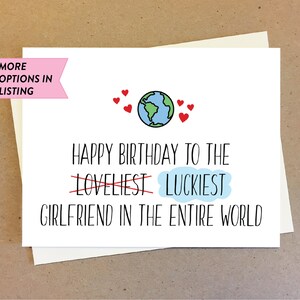 Tarjeta de cumpleaños divertida para novia Regalo de cumpleaños para novio Tarjeta para mejor esposa Regalo divertido para mejor esposo